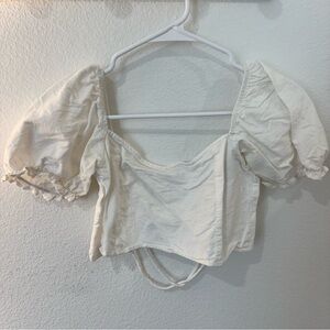 Cream Puff Sleeve Top